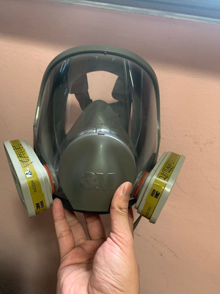 3M full face mask + cartridge, Health & Nutrition, Face Masks & Face