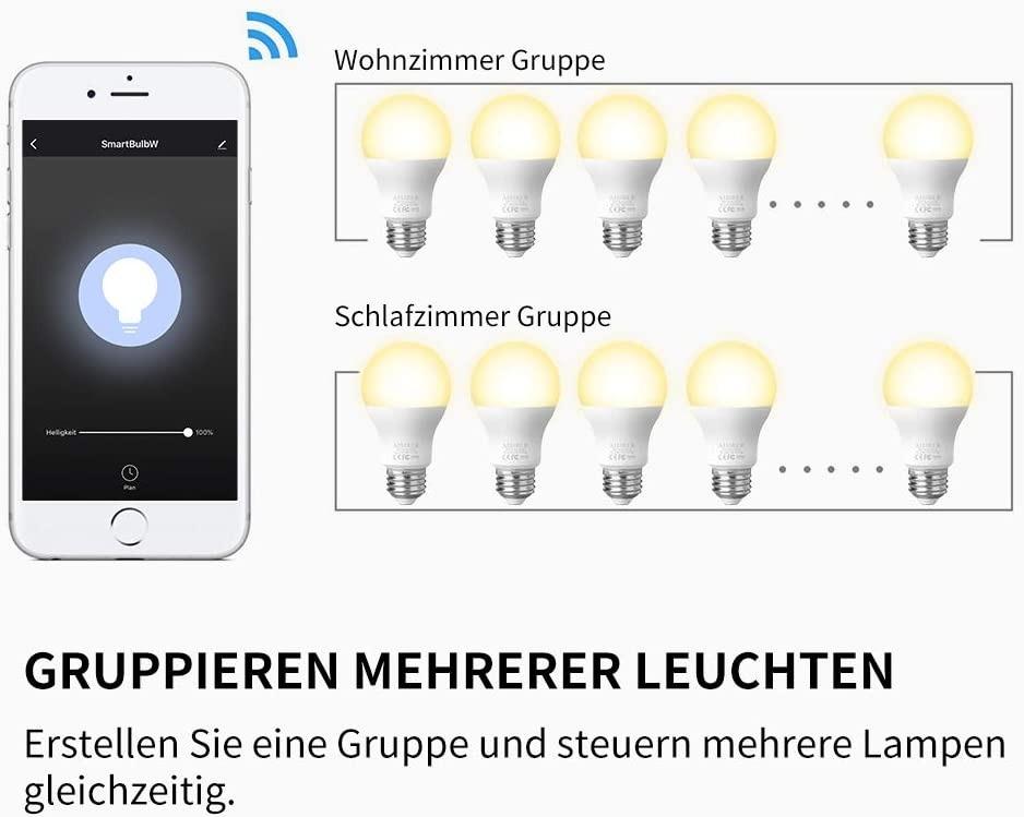 🚚 𝐅𝐑𝐄𝐄 𝐃𝐄𝐋𝐈𝐕𝐄𝐑𝐘!) Aisirer Smart Lamp, Wi-Fi LED Light, Wi-Fi  Bulb E27 Bulb