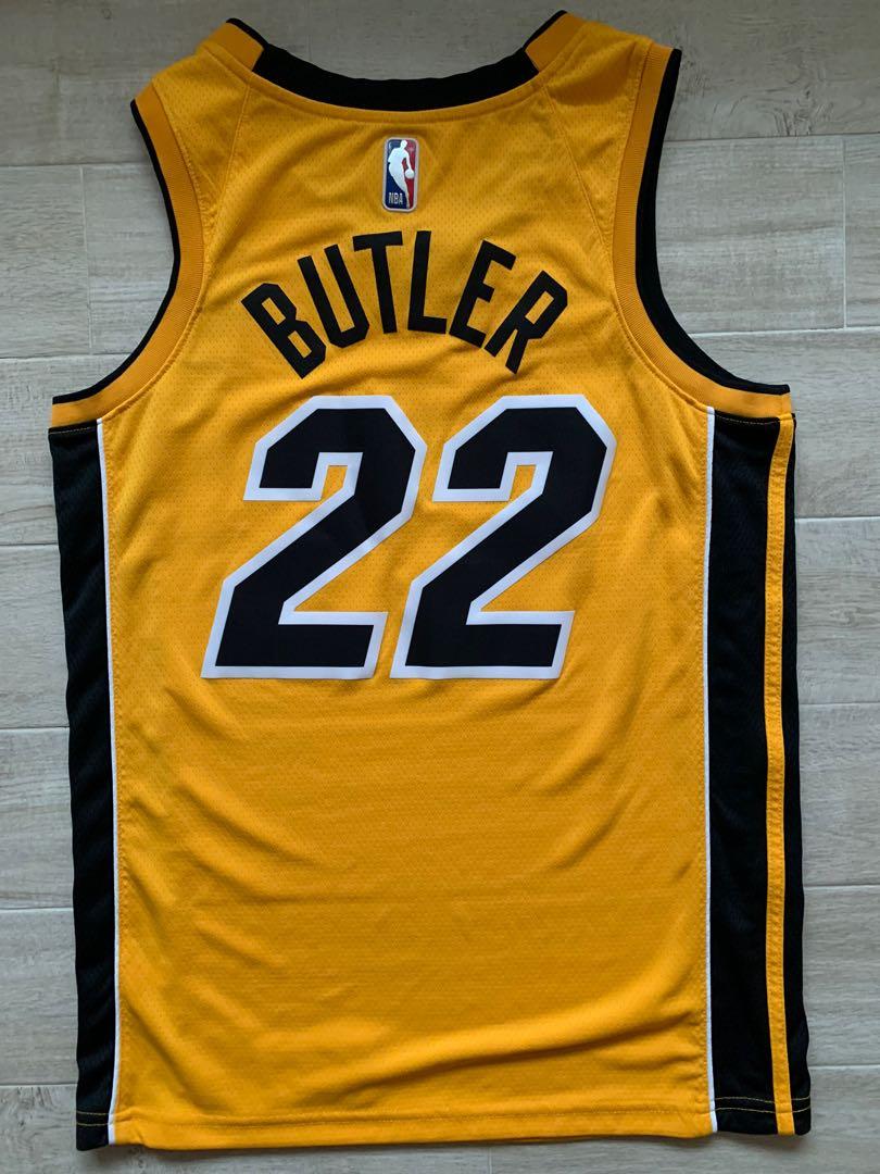 Miami Heat Earned Edition Swingman Jersey Men's Jimmy Butler 22 Basketball  Shirt Yellow 2021