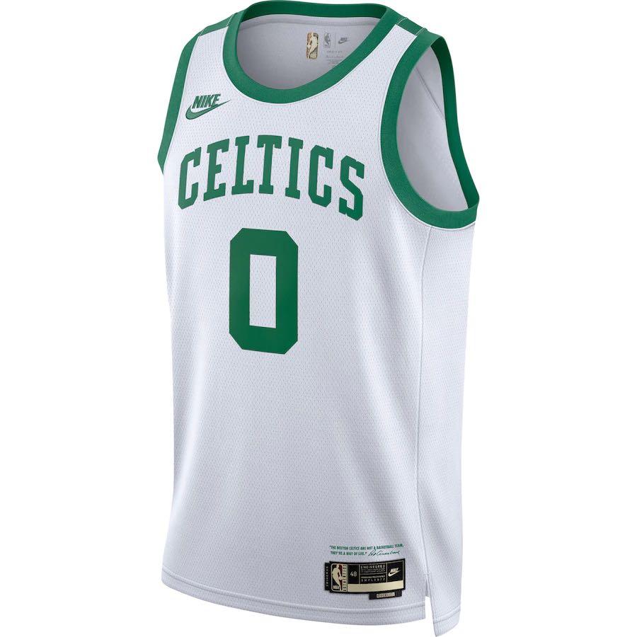 Nike Men's Boston Celtics Jayson Tatum #0 White T-Shirt, Large