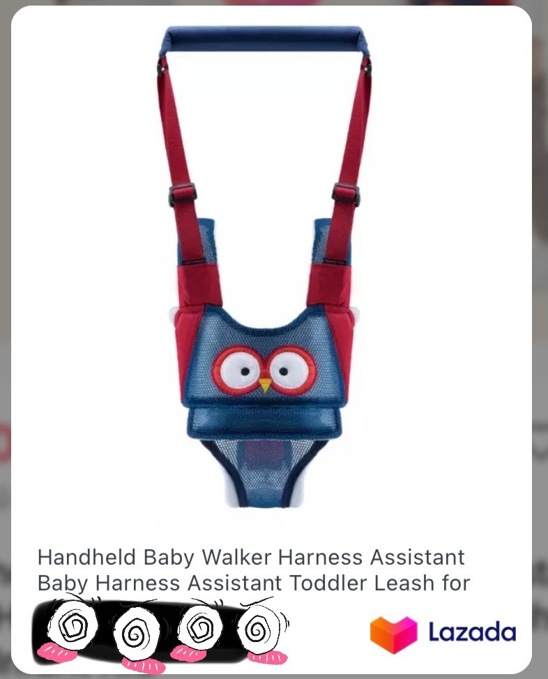 Baby Walker Handheld Harness, Babies & Kids, Infant Playtime on Carousell