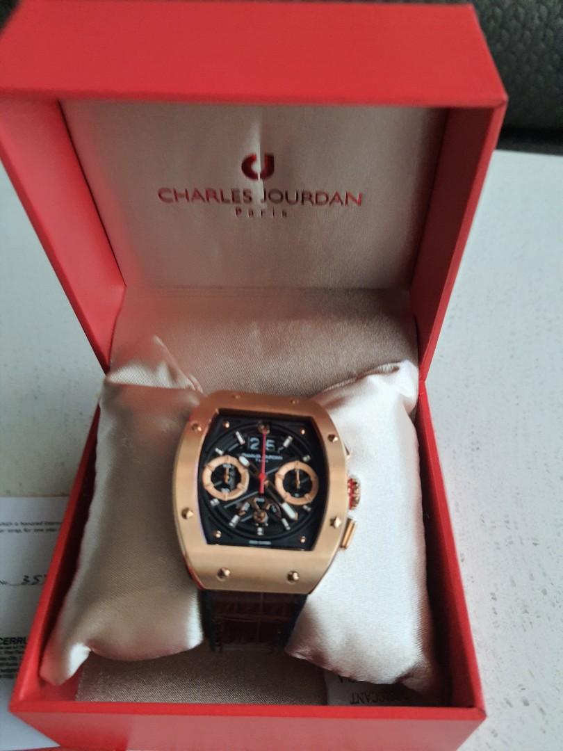 Brand New Charles Jourdan Paris Chronograph Watch Rose gold
