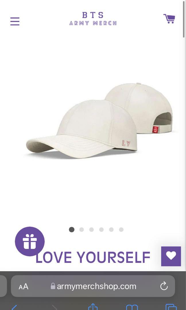 BTS Love Yourself Merch Beige Cap, Men 