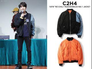 C2H4 "No Chill" Reassembled MA- 1 Jacket Size L!