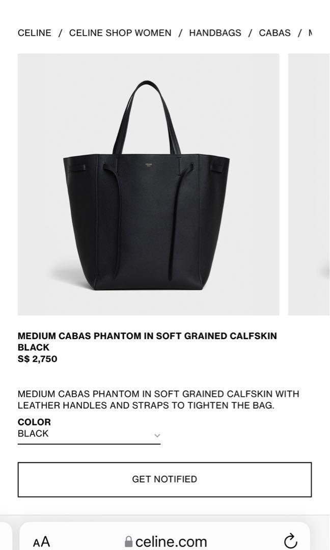 Small cabas phantom shop in soft grained calfskin