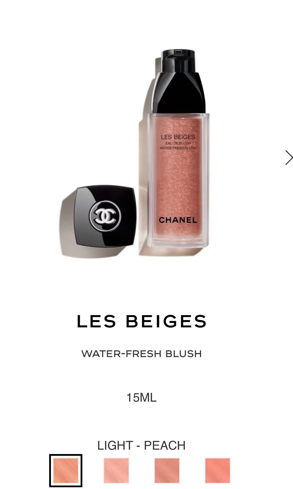 CHANEL Les Beiges Water-Fresh Blush (Light-Peach), Beauty