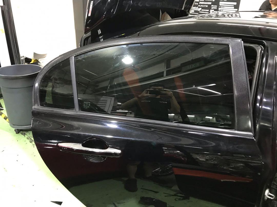 Civic FD Door frame sticker wrap, Civic FD window trim wrap, Civic FD