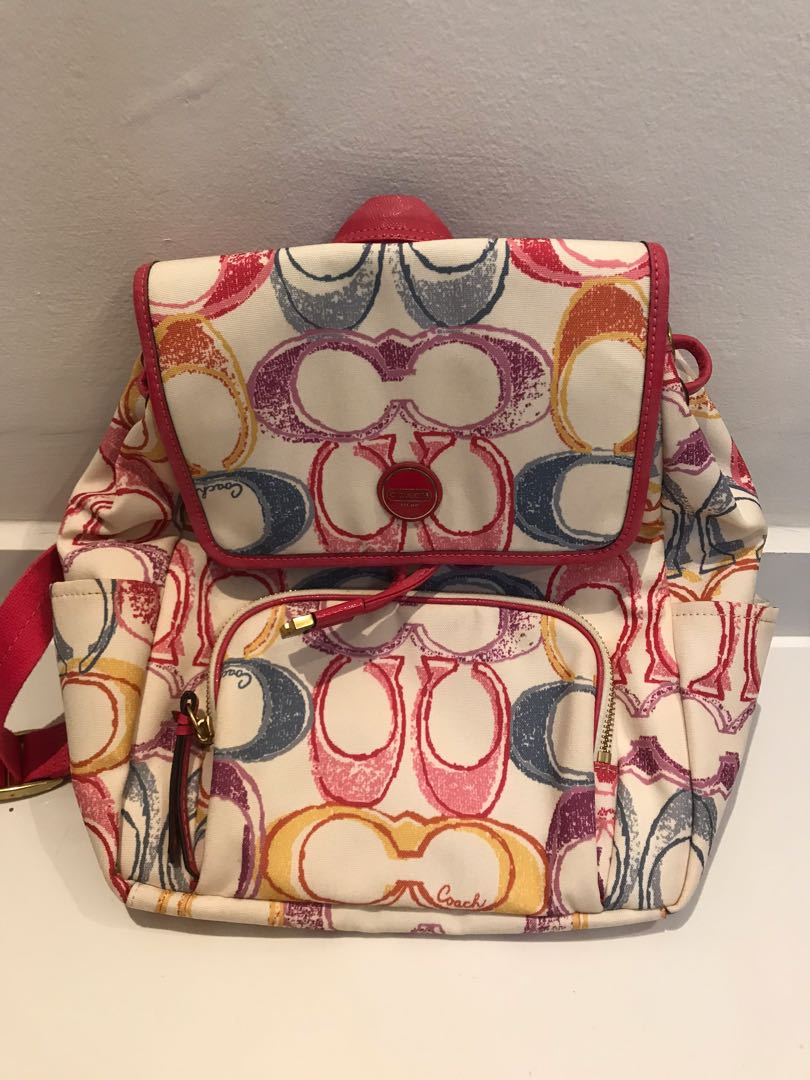 coach colorful backpack