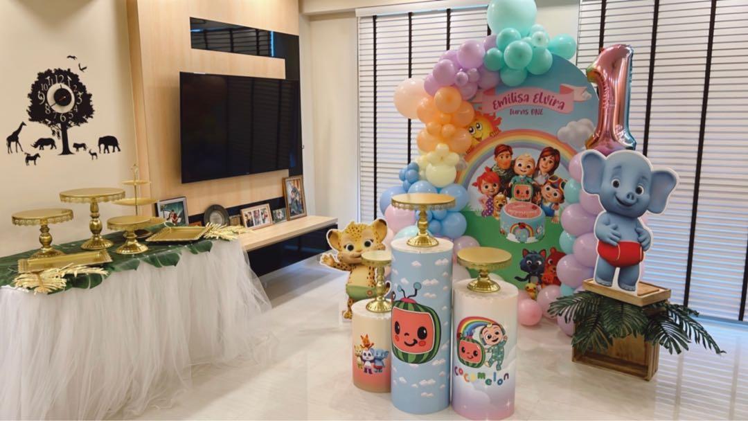 Cocomelon birthday party deco dessert table, Hobbies & Toys, Stationery