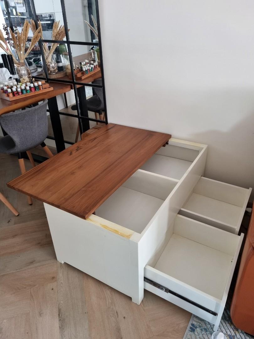 Coffee table with slidable top and drawers for sale, Furniture & Home ...