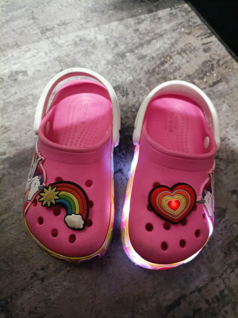 Unicorn light up crocs cheap