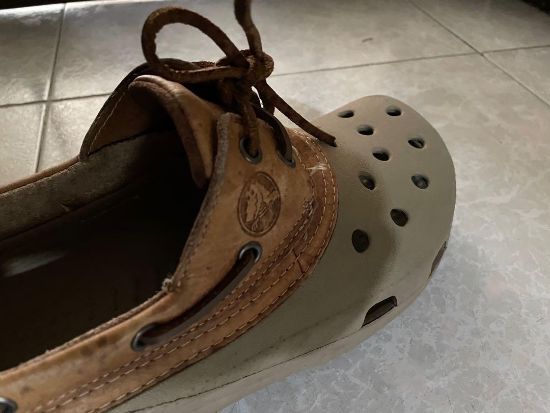 Crocs with leather laces deals