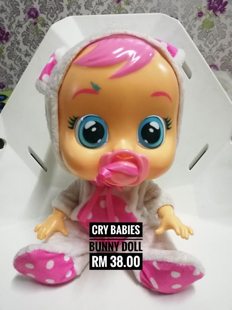 Cry baby shop doll bunny