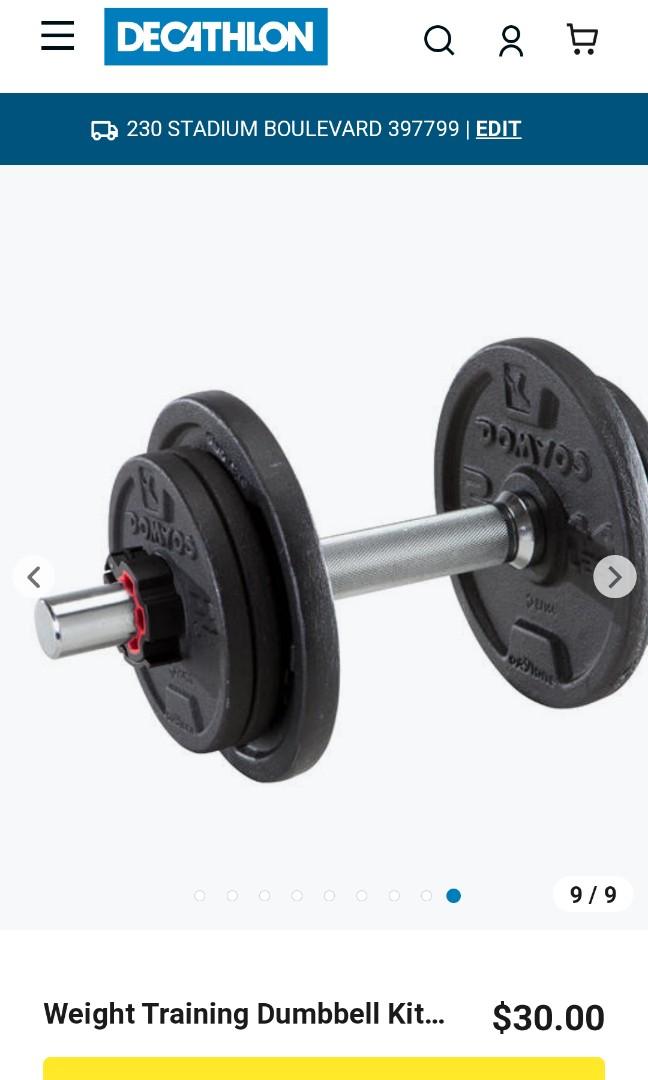 Decathlon 10 Kg dumbbell Sports Equipment Exercise Fitness