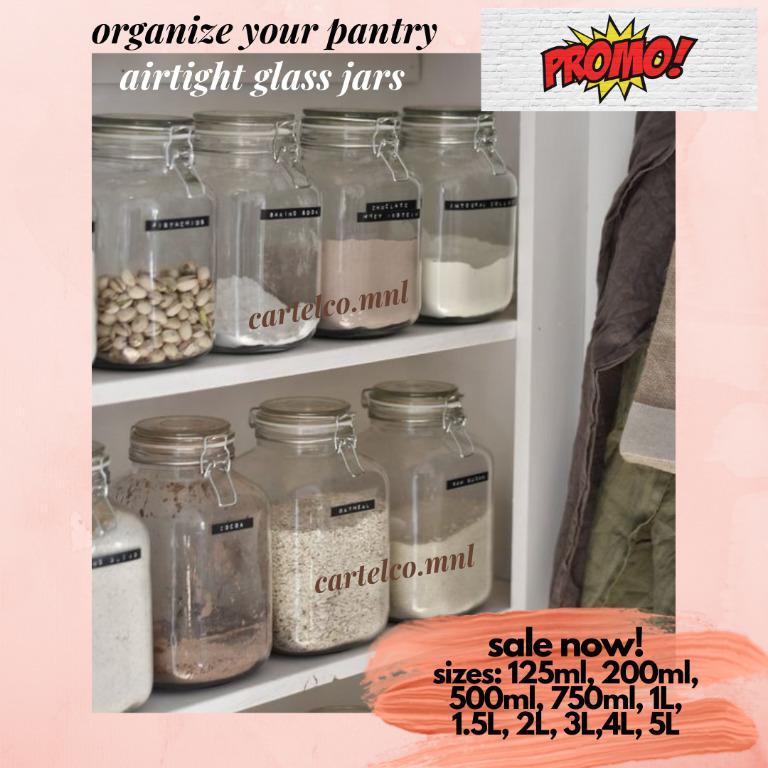 FIDO GLASS JAR - **AIRTIGHT WITH RUBBER GASKET SEAL **GOOD ...