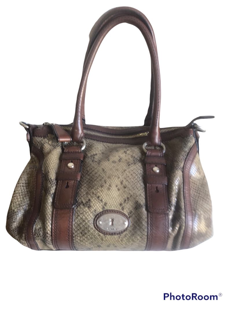 fossil snakeskin purse