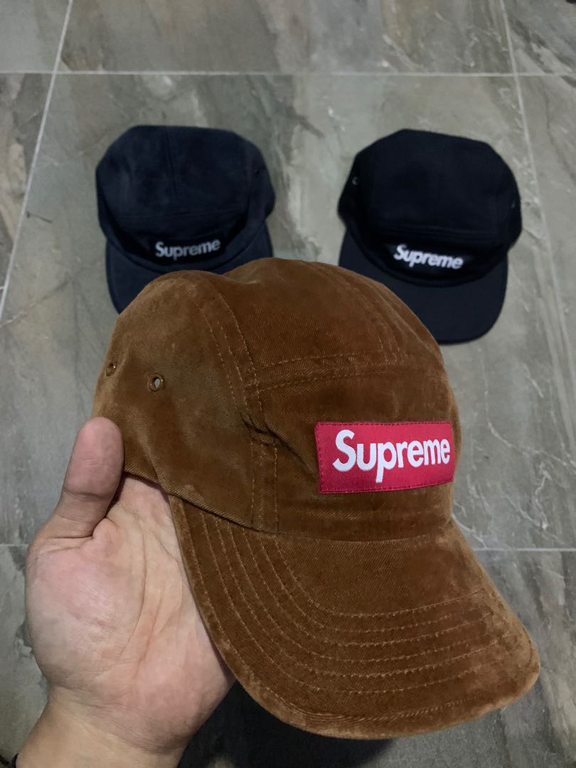 fw20 supreme velvet camp cap Men s Fashion Watches Accessories