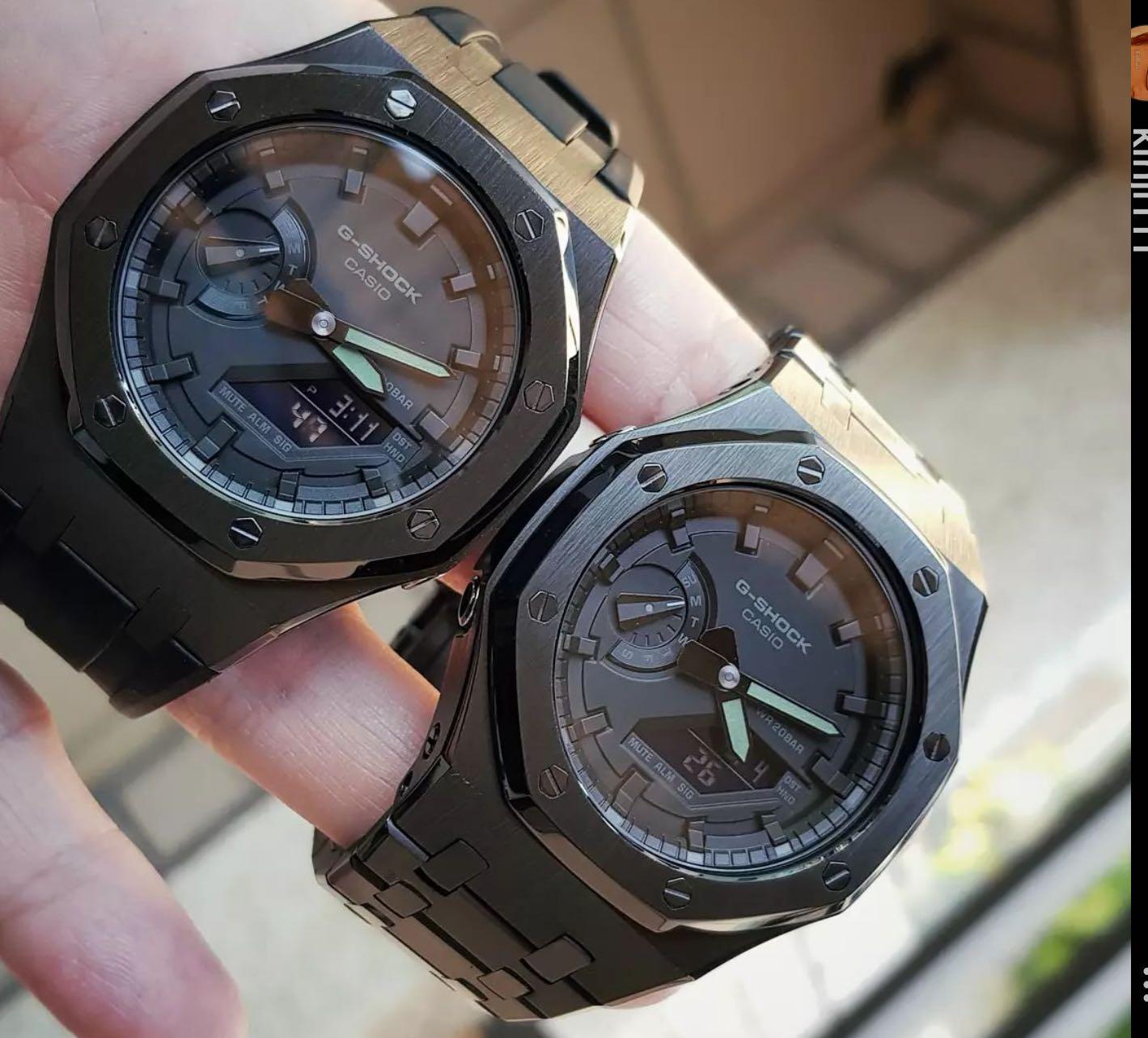 Gshock Casio black on black samurai stealth mod mode blackout series all time style edition limited stock ga2100 ga2110 ga 2100 ga 2110