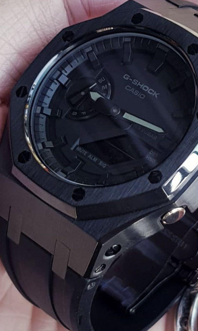 Gshock Casio black on black samurai stealth mod mode blackout series ...