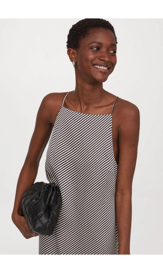 Satin sales stripe dress