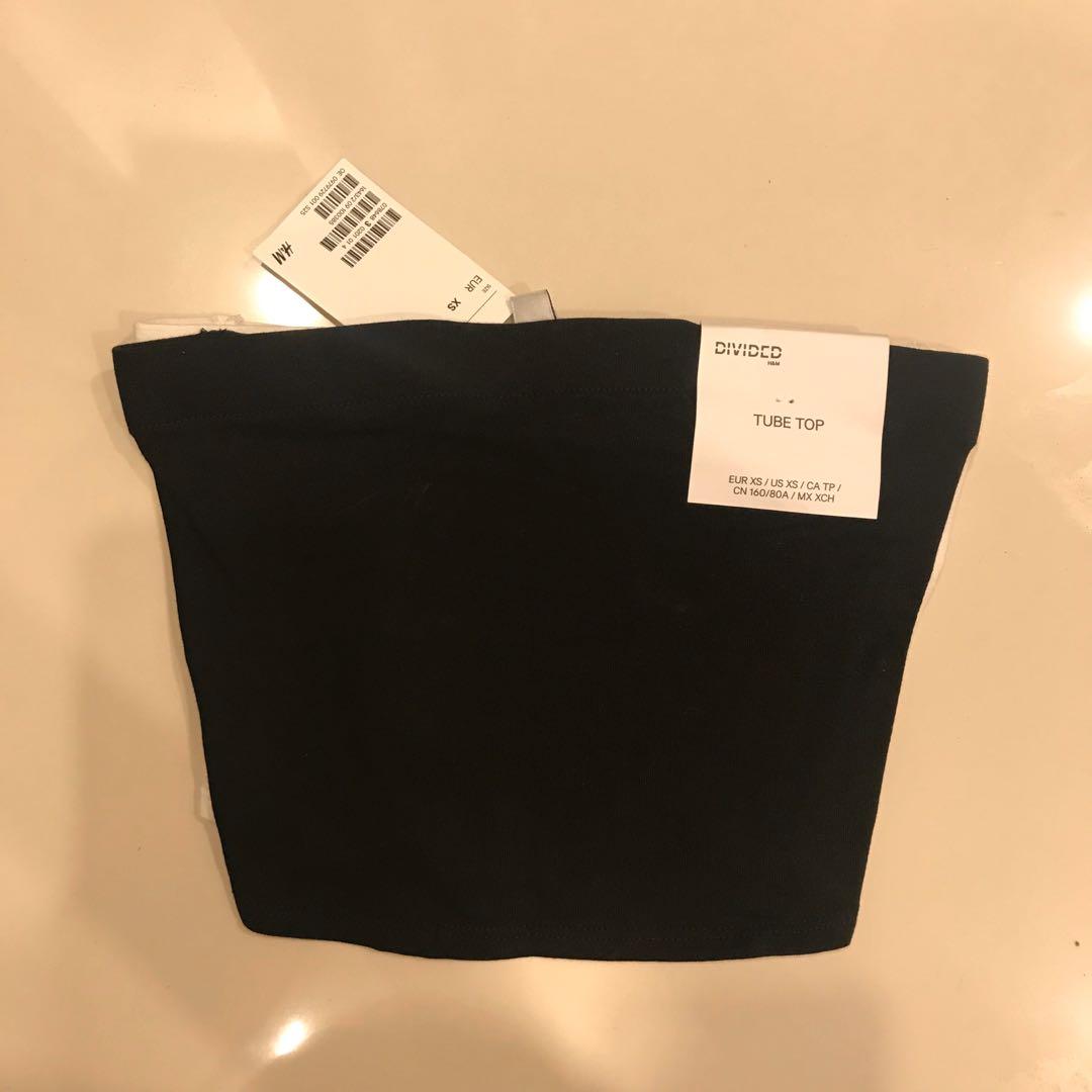 H M Two Pack Cropped Tube Tops Forever 21 F21 Zara Bershka Women s Fashion Tops Sleeveless on Carousell