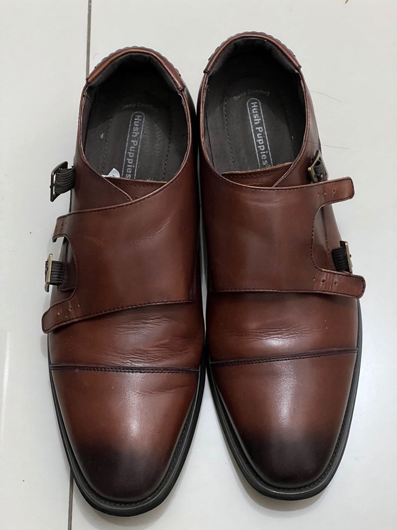 Hush puppies clearance double monk strap