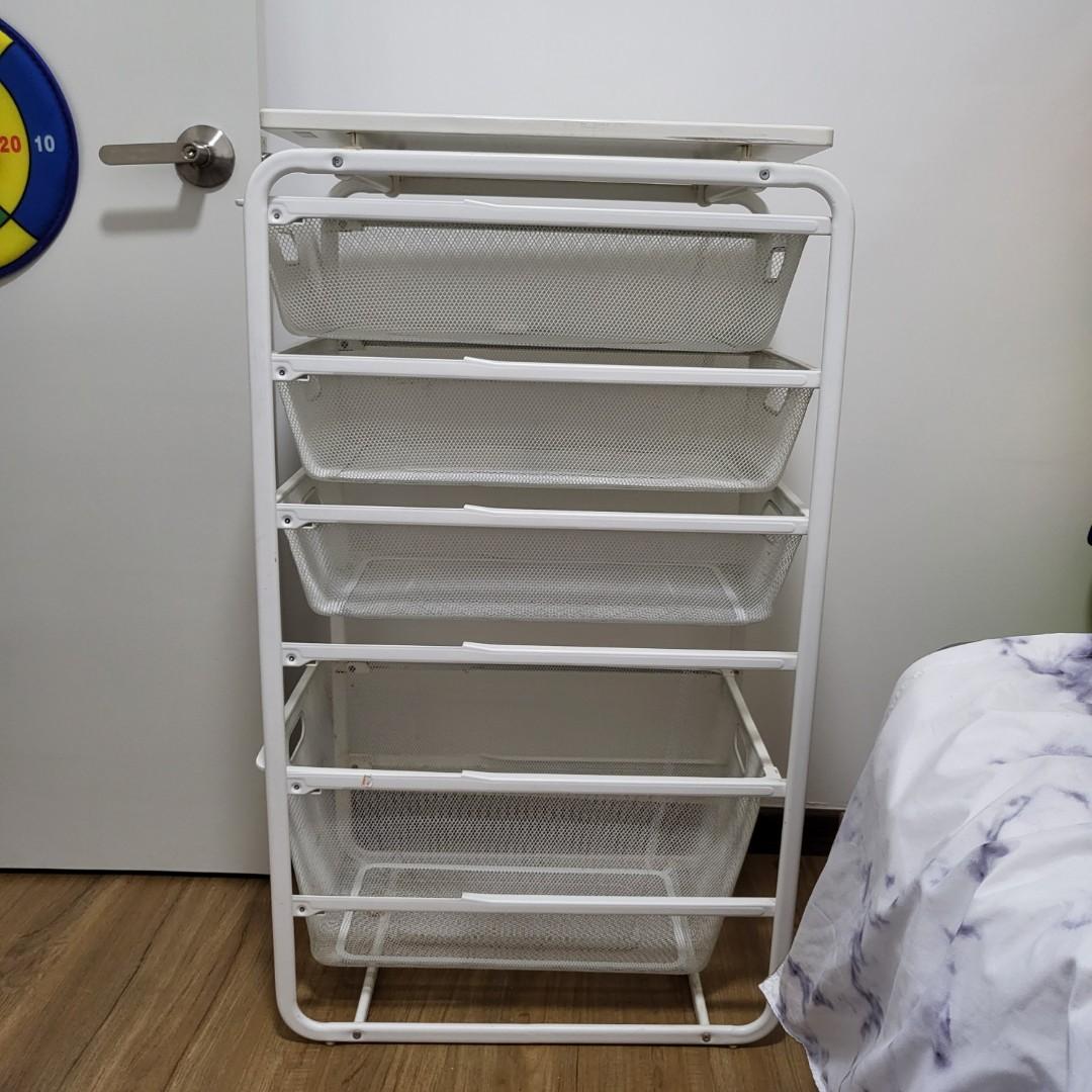 Ikea ALGOT drawer with mesh basket, Furniture & Home Living, Furniture
