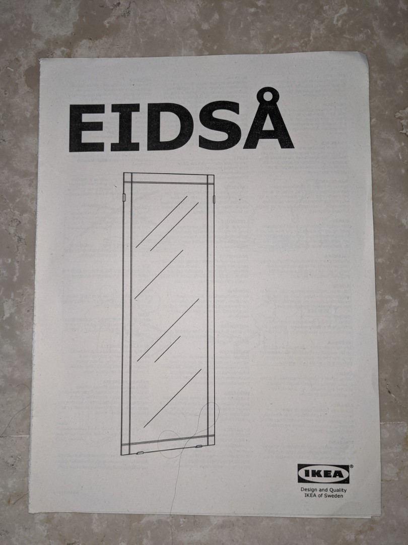 IKEA EIDSA mirror 48*120cm, Furniture & Home Living, Home Decor