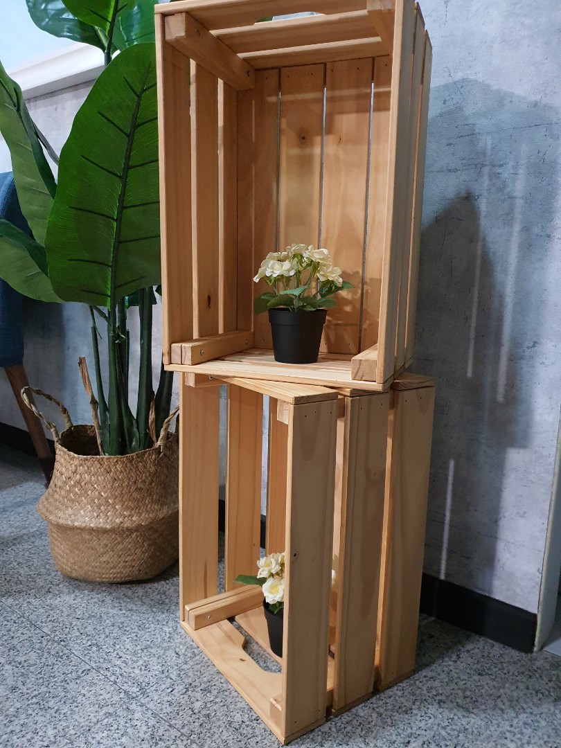 Ikea wooden crates, Furniture & Home Living, Home Improvement