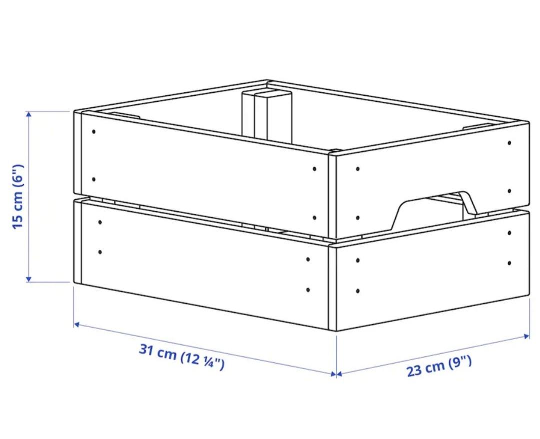 Ikea wooden crates, Furniture & Home Living, Home Improvement