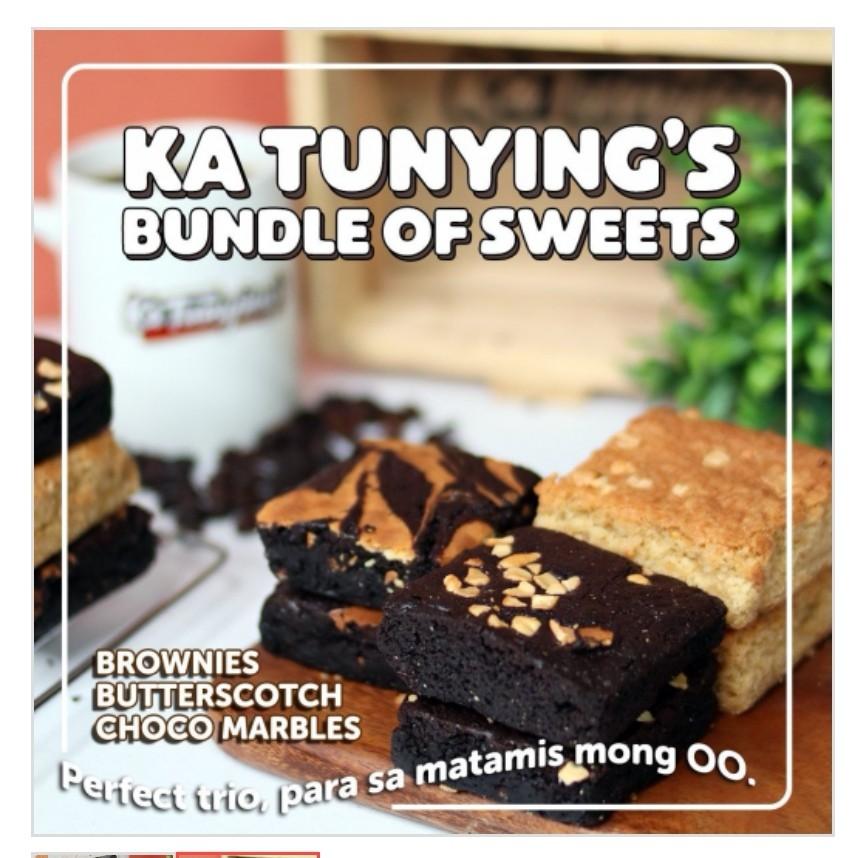 Ka Tunying's Bundle of Sweets (Category: Chilled & Frozen Food) located in Marikina City. Submitted by dclutterist (Listing ID 1135431665, Image 2). Description: GIFT BOX: Brownies Butterscotch Choco Marbles.