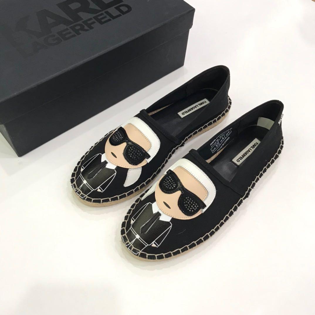 Karl Lagerfeld Kamini Karl Iconic Espadrilles Women s Fashion Footwear Flats on Carousell