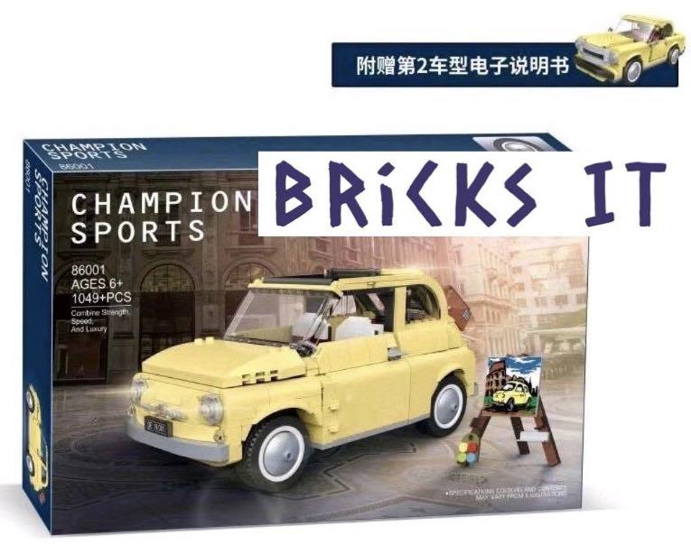 Lepin Fiat 500 with LED Light with Remote Control Set Compatible LEGO 10271 180163 86001