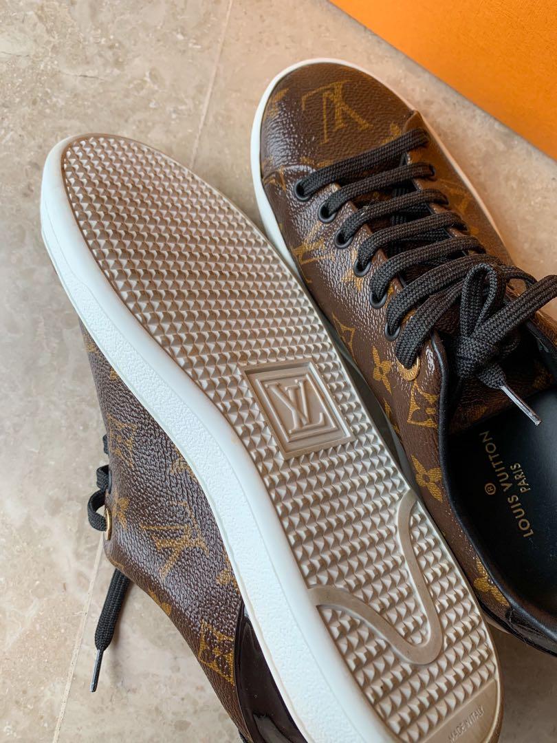 Louis Vuitton Monogram Bronze Frontrow Sneaker 37 – The Closet