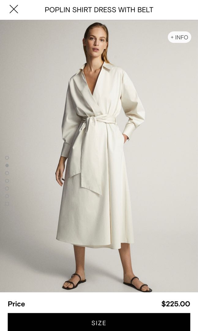 massimo dutti white dress
