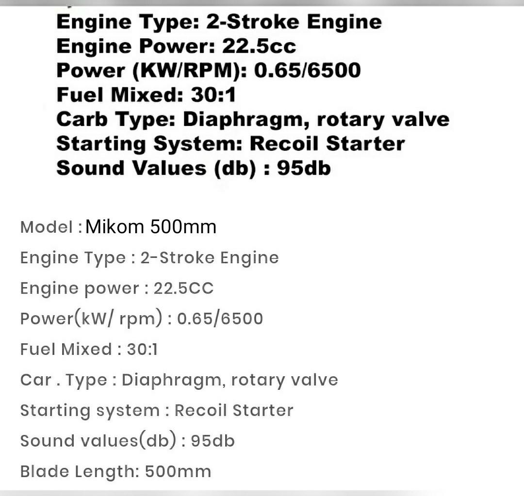 Mikom hedge trimmer (Petrol Engine)64884982472323112