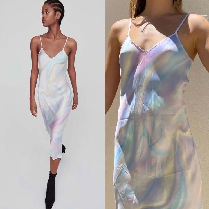 Rainbow silk new arrivals dress