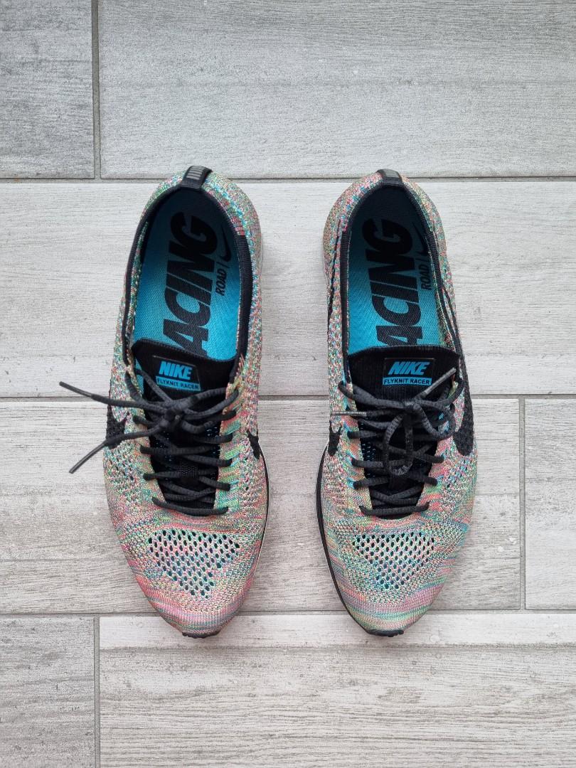 nike flyknit racer mens multicolor