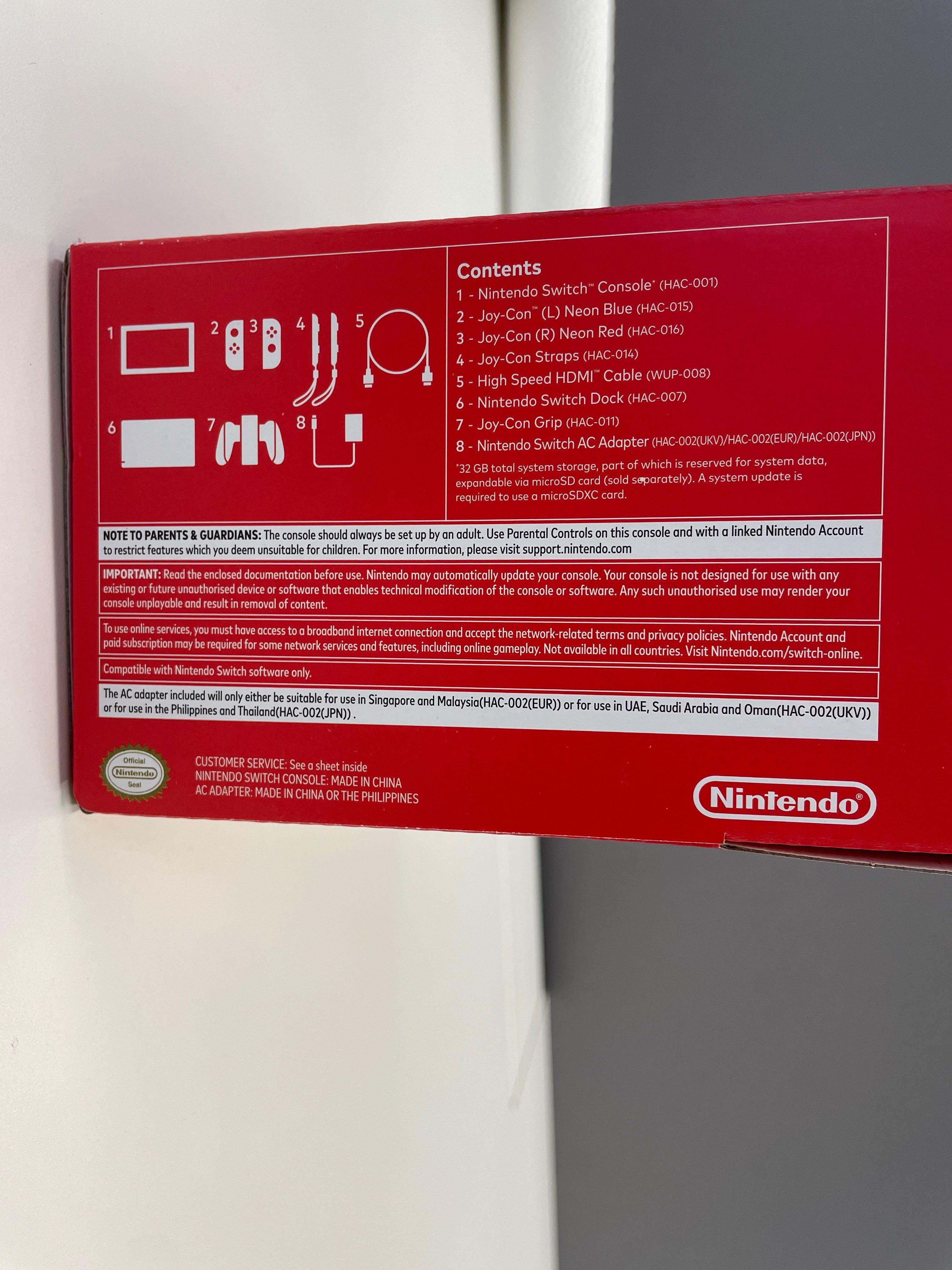 Nintendo Switch Console (Gen 2) (1 Year Agent Warranty), Video Gaming, Video Game Consoles, Nintendo on