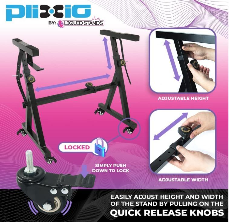 Piano Keyboard stand with Wheels (Plixio Piano Keyboard Stand w/Wheels
