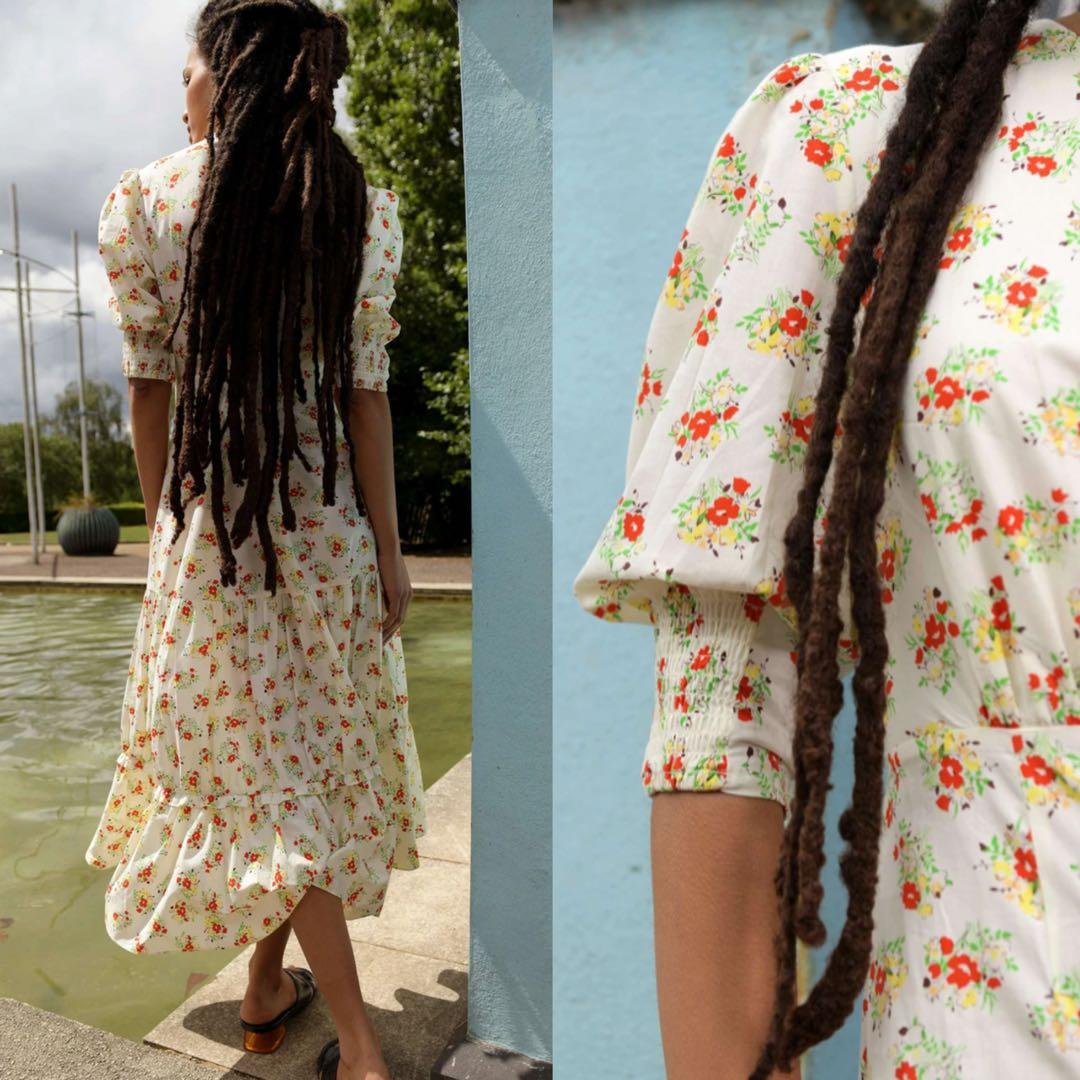 RESTOCK RIXO Matilda Dress authentic garden ditsy cream