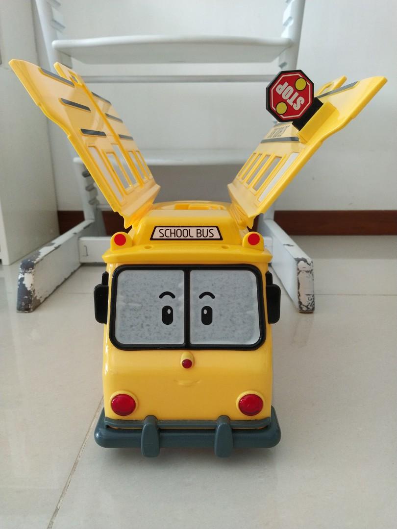 [Quick Sale] Robocar Poli School Bus Carrier, Hobbies & Toys, Toys ...