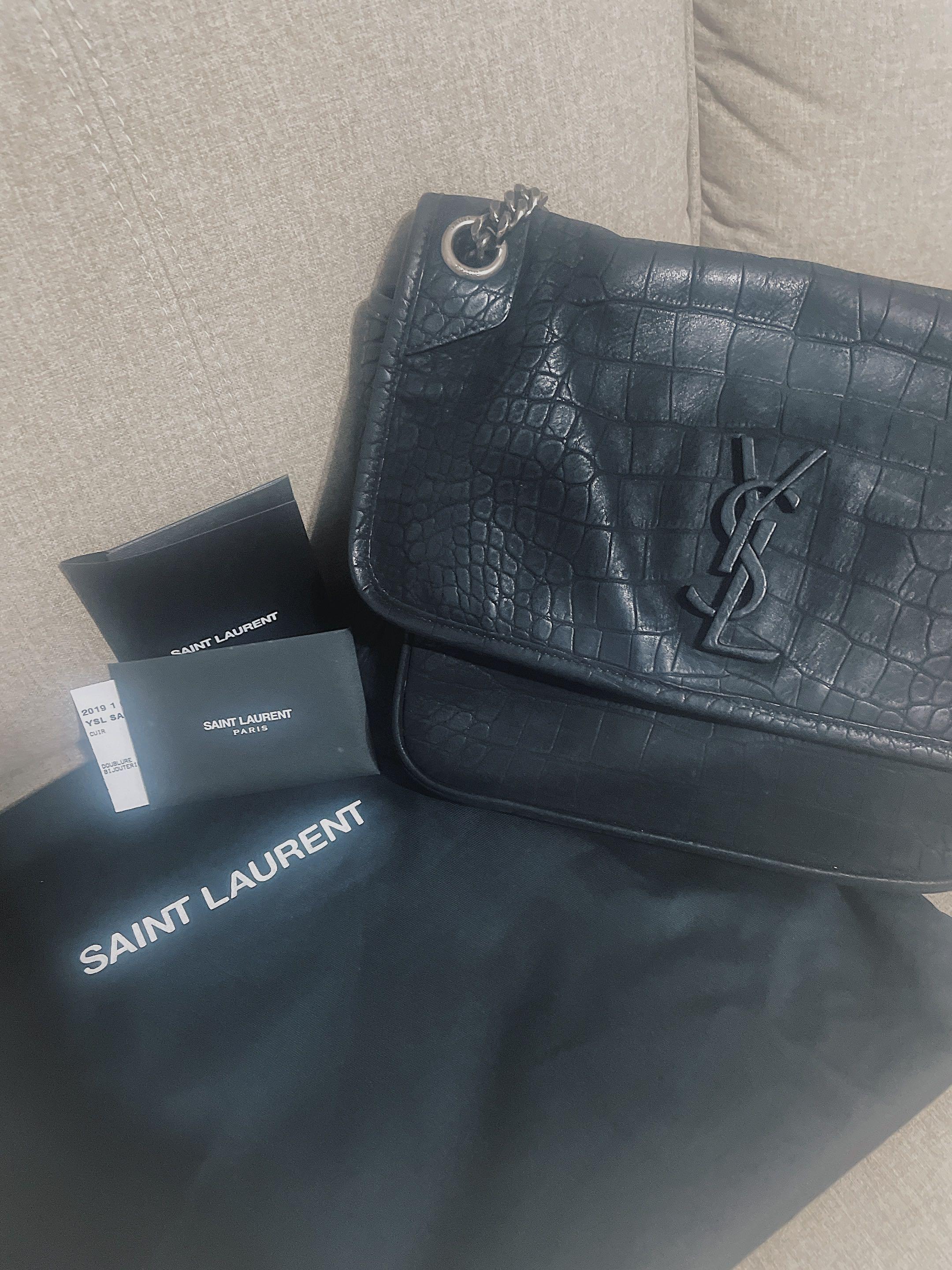 Saint Laurent Medium Croc Niki Bag