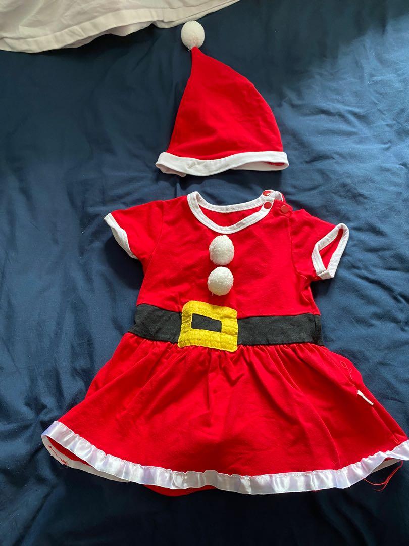 Santa outfit santarina baby dress, Babies & Kids, Babies & Kids Fashion