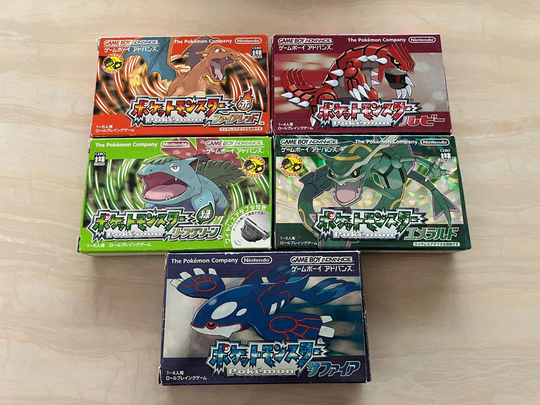 Set Authentic Pokemon Nintendo Gameboy Advance Cartridge Video Gaming Video Games Others On Carousell
