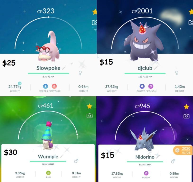 Pokémon GO Shiny Gengar Party Red Hat – Trade 20.000 stardust