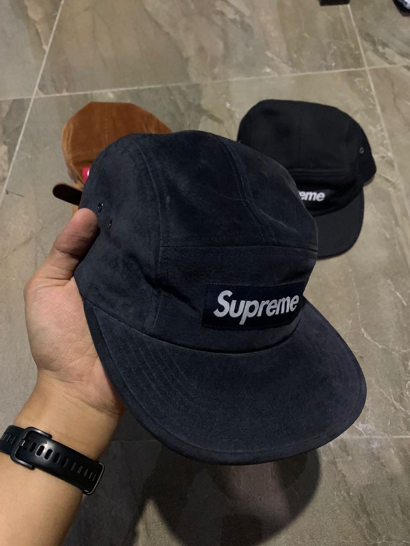 ss18 supreme suede camp cap, Men's Fashion, Watches & Accessories