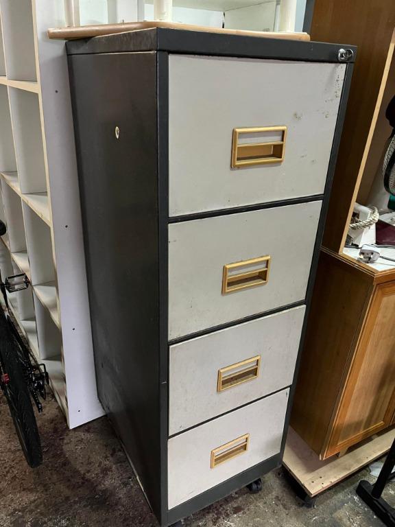 Steel Filing Cabinet Drawer Rack 4 Tier, Furniture & Home Living ...