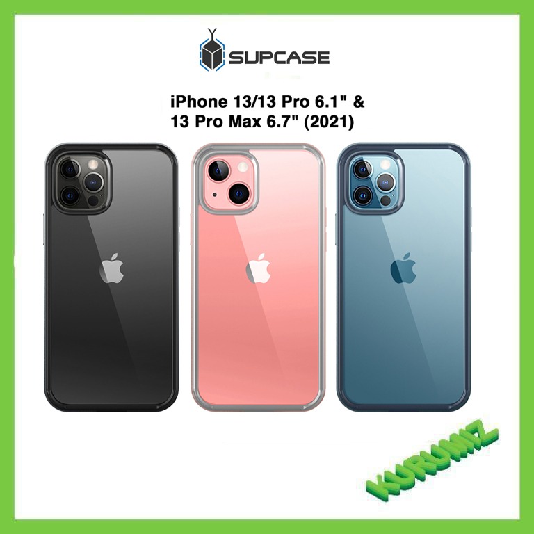 2021 Release SUPCASE Unicorn Beetle Edge Series Case for iPhone 13 Slim Frame Clear Case with TPU Inner Bumper & Transparent Back 6.1 Inch Black