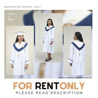 UST SHS Graduation Toga Uniform Size Small / S with Cap (UNISEX - MALE OR FEMALE)
